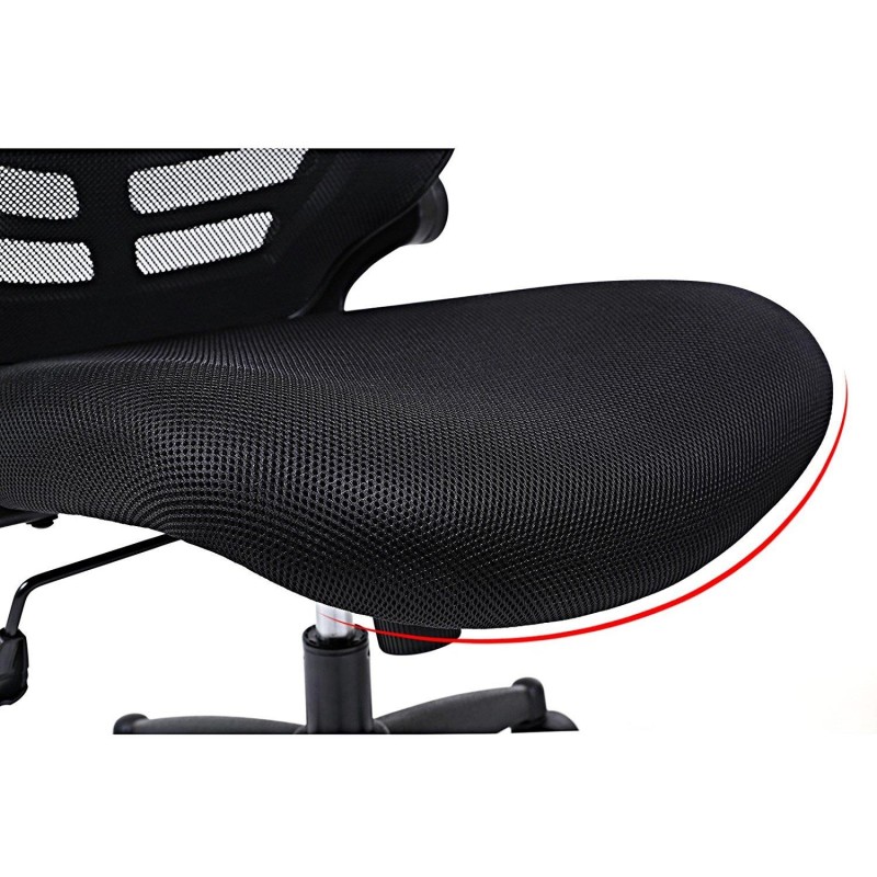 Silla de oficina URDAX en malla transpirable color negro