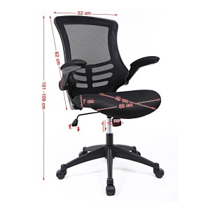 Silla de oficina URDAX en malla transpirable color negro