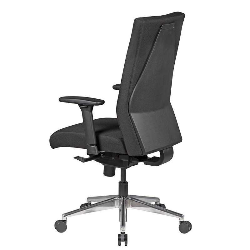 Silla ergonómica CUTY, uso profesional 8h, tela negra