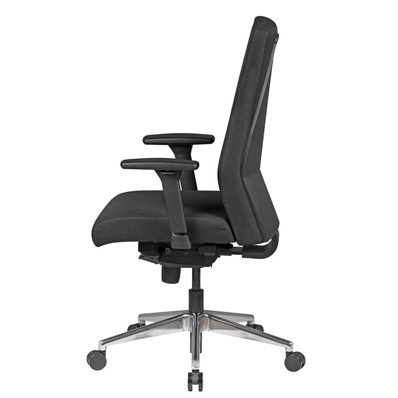 Silla ergonómica CUTY, uso profesional 8h, tela negra