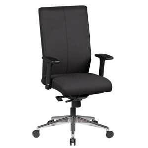 Silla ergonómica CUTY, uso profesional 8h, tela negra