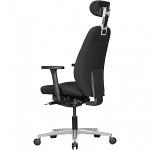 Silla ergonómica SARK, ajustable, uso 8h en tela negra