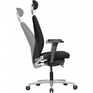 Silla ergonómica SARK, ajustable, uso 8h en tela negra