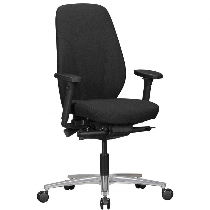 Silla ergonómica SARK BASE, ajustable, uso 8h en tela negra
