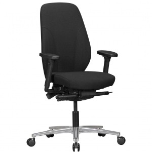Silla ergonómica SARK BASE, ajustable, uso 8h en tela negra