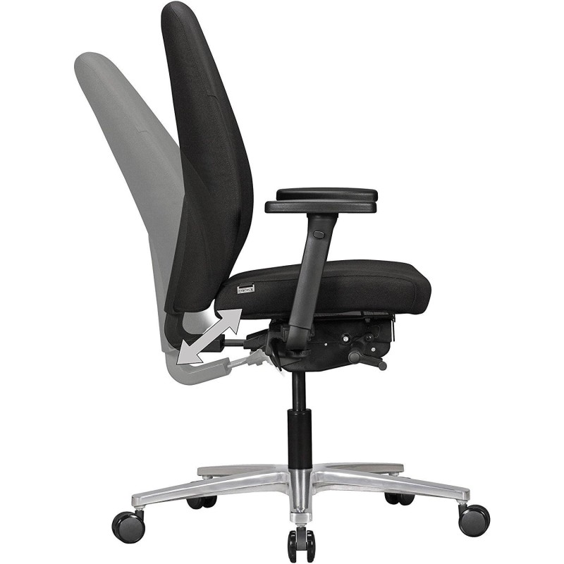 Silla ergonómica SARK BASE, ajustable, uso 8h en tela negra
