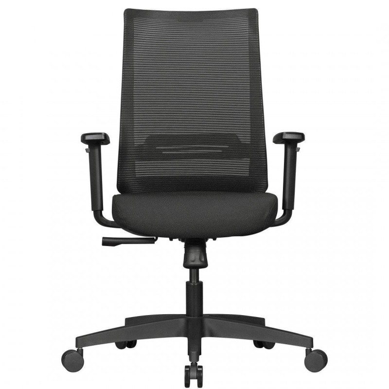 Silla Ergonómica RENSE, soporte lumbar, en malla color negro