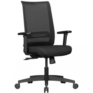 Silla Ergonómica RENSE, soporte lumbar, en malla color negro