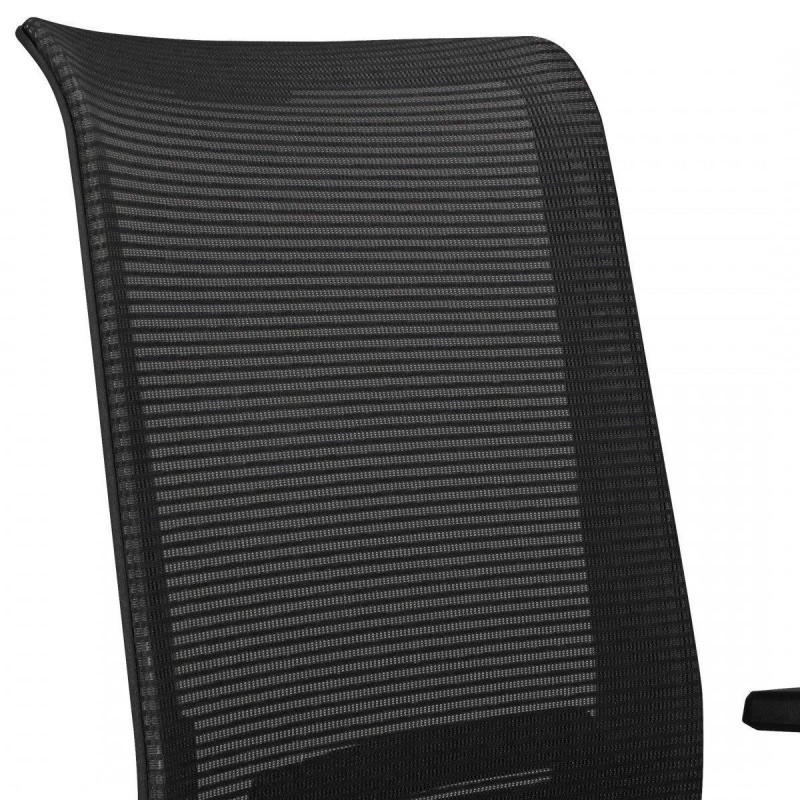 Silla Ergonómica RENSE, soporte lumbar, en malla color negro