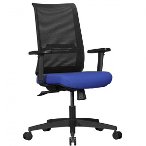 Silla Ergonómica RENSE, soporte lumbar, en malla color azul