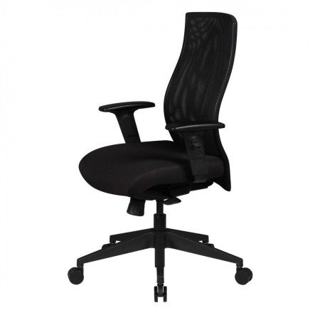 Silla Ergonómica PICSON, brazos ajustables, mecanismo sincronizado, en malla color negro 2