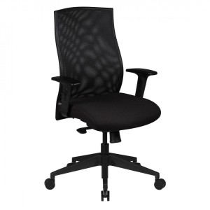 Silla Ergonómica PICSON, brazos ajustables, mecanismo sincronizado, en malla color negro