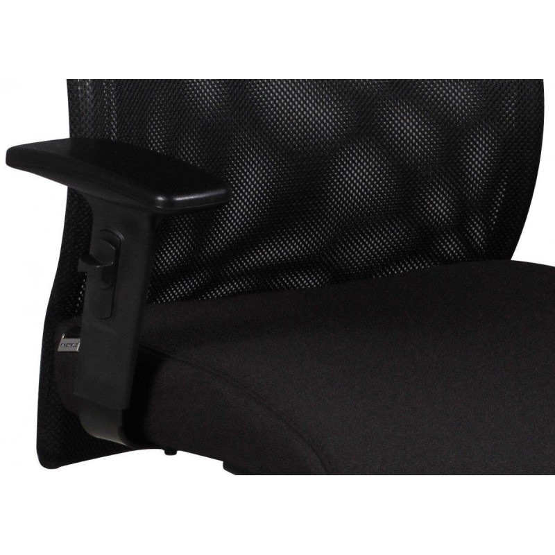 Silla Ergonómica PICSON, brazos ajustables, mecanismo sincronizado, en malla color negro