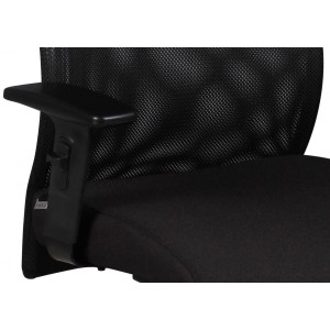 Silla Ergonómica PICSON, brazos ajustables, mecanismo sincronizado, en malla color negro