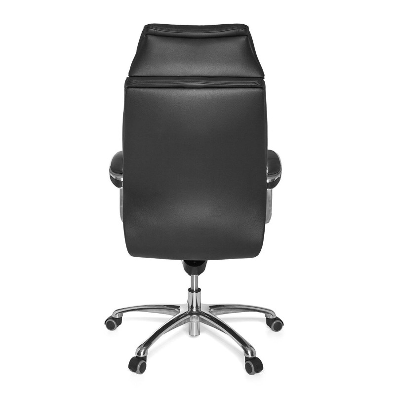 Sillón de oficina ASPERG en piel natural color negro