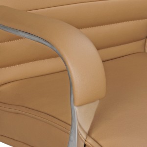 Sillón de oficina OLFEN, resistente hasta 150 kg, en piel negra