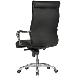 Sillón de oficina OLFEN, resistente hasta 150 kg, en piel negra