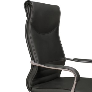 Sillón de oficina OLFEN, resistente hasta 150 kg, en piel negra