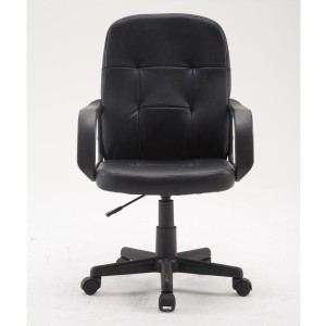 Sillas de oficina SKY PRo, gran acolchado, en piel color negro