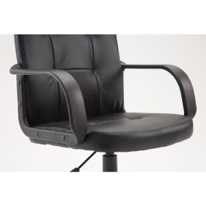 Sillas de oficina SKY PRo, gran acolchado, en piel color negro