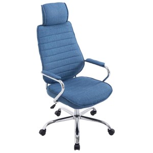 Sillón Ejecutivo RENO TELA, estructura metal, en tela color Negro