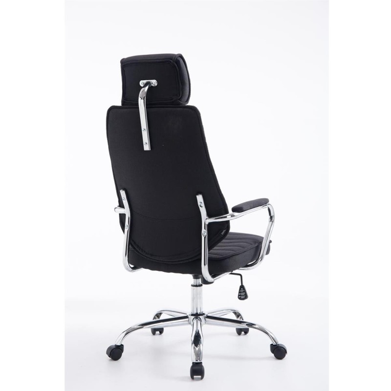 Sillón Ejecutivo RENO TELA, estructura metal, en tela color Negro