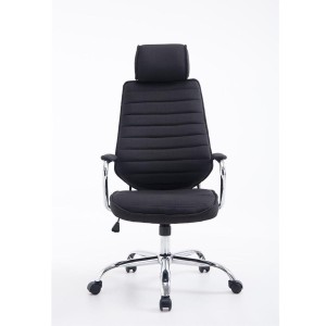 Sillón Ejecutivo RENO TELA, estructura metal, en tela color Negro