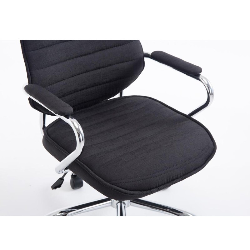 Sillón Ejecutivo RENO TELA, estructura metal, en tela color Negro