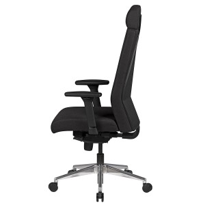 Silla ergonómica CUTY PRO, uso profesional 8h, tela negra