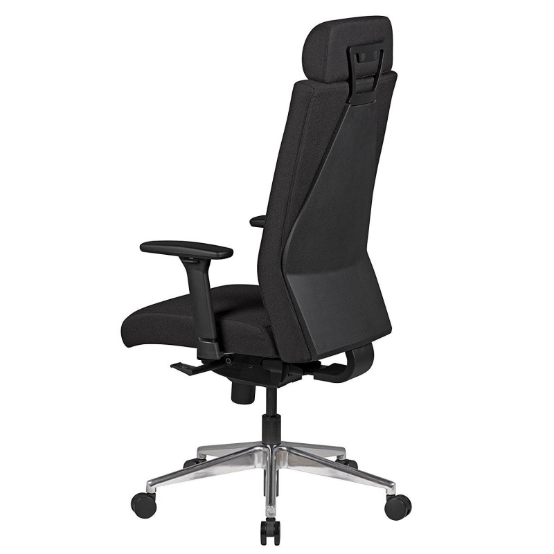 Silla ergonómica CUTY PRO, uso profesional 8h, tela negra