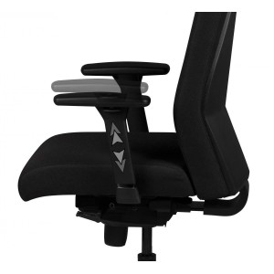 Silla ergonómica CUTY PRO, uso profesional 8h, tela negra
