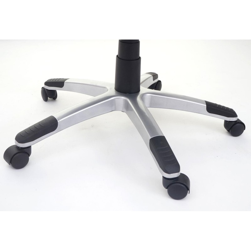 Sillón de oficina BARY, acolchado, basculante en piel color negro