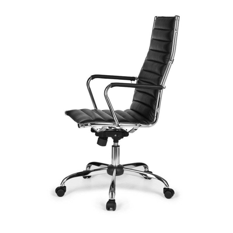 Silla de Diseño MENGEN, Piel color negro