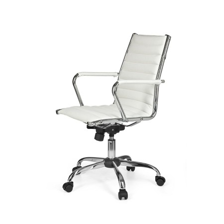 Silla de Diseño MENGEN 10, Piel color Blanco 2