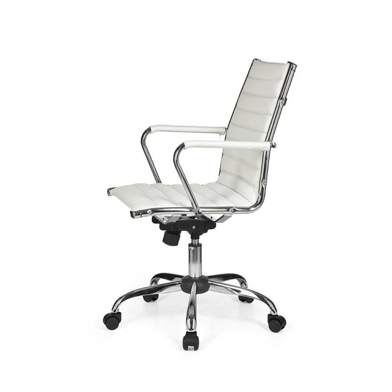 Silla de Diseño MENGEN 10, Piel color Blanco