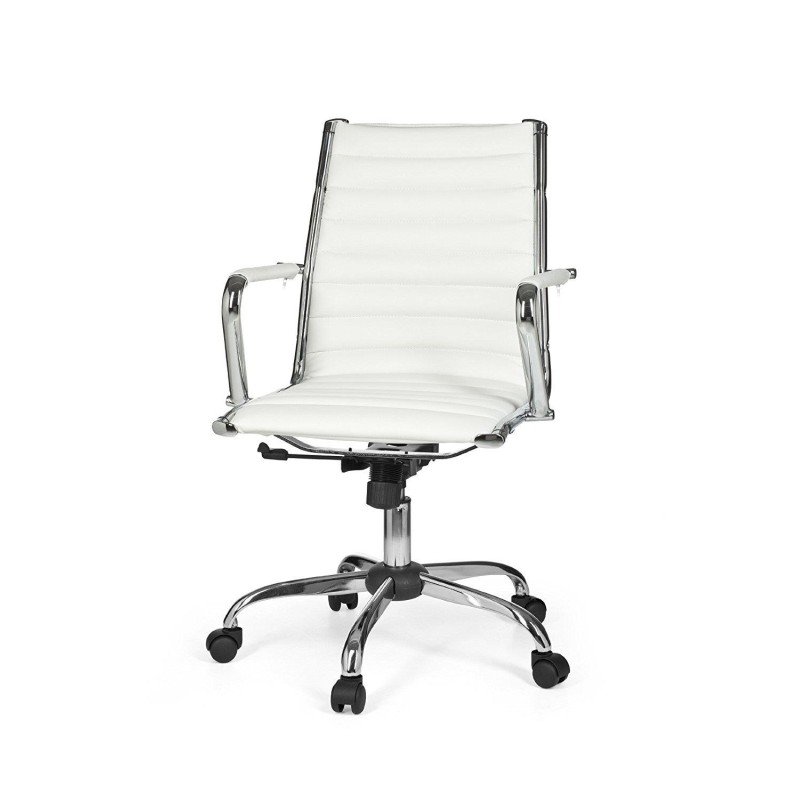 Silla de Diseño MENGEN 10, Piel color Blanco