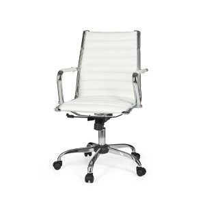 Silla de Diseño MENGEN 10, Piel color Blanco