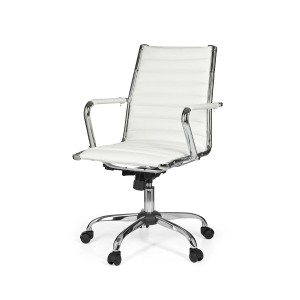 Silla de Diseño MENGEN 10, Piel color Blanco