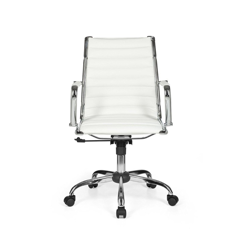 Silla de Diseño MENGEN 10, Piel color Blanco