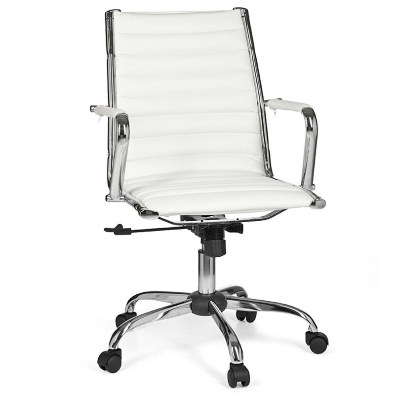 Silla de Diseño MENGEN 10, Piel color Blanco