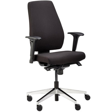 Silla de oficina ergonómica DIKA, tela negra 2