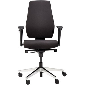 Silla de oficina ergonómica DIKA, tela negra