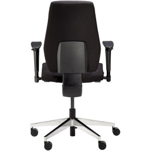 Silla de oficina ergonómica DIKA, tela negra