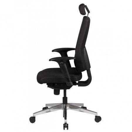 Silla de oficina ergonómica DIKA PRO, tela negra 2