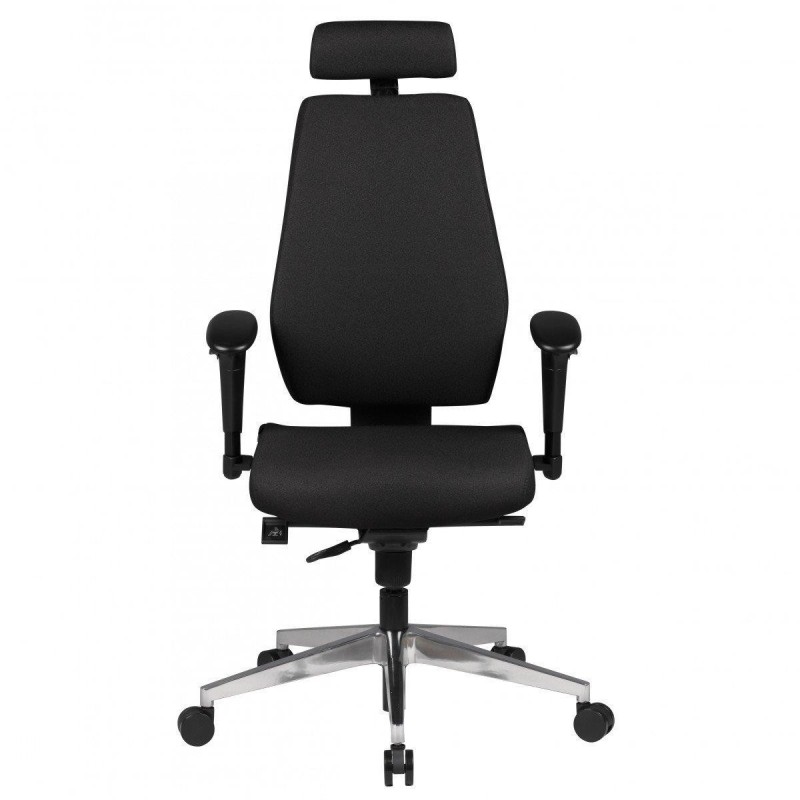 Silla de oficina ergonómica DIKA PRO, tela negra