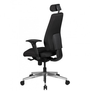 Silla de oficina ergonómica DIKA PRO, tela negra