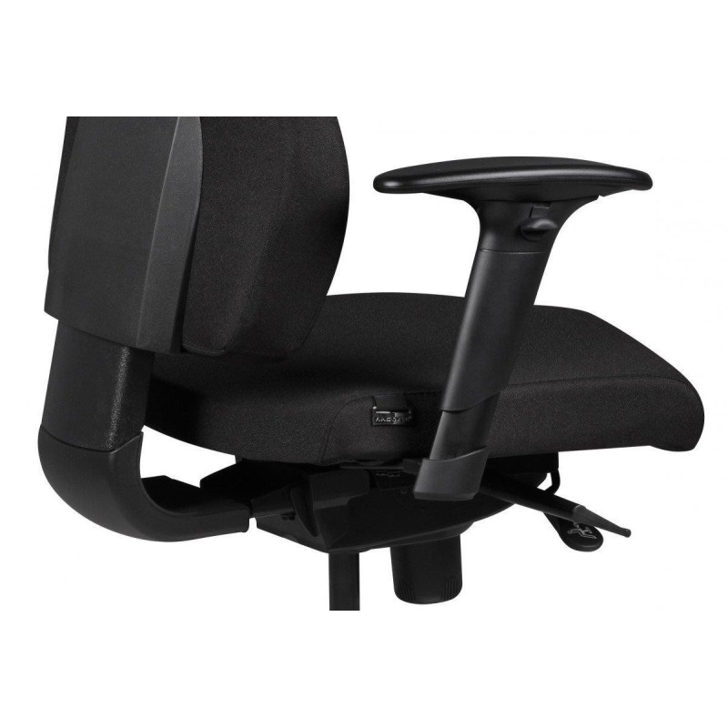 Silla de oficina ergonómica DIKA PRO, tela negra