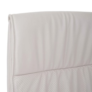 Silla de oficina BIMBA, base de metal, piel negra