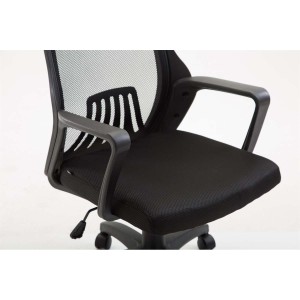 Silla de Oficina CLIVEN, soporte lumbar, en negro
