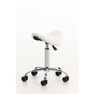 Taburete de trabajo RESO, en Piel, color Negro